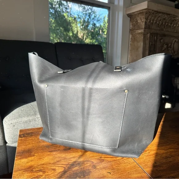 Portland Leather Goods Black Tote Bag - Picture 4 of 11